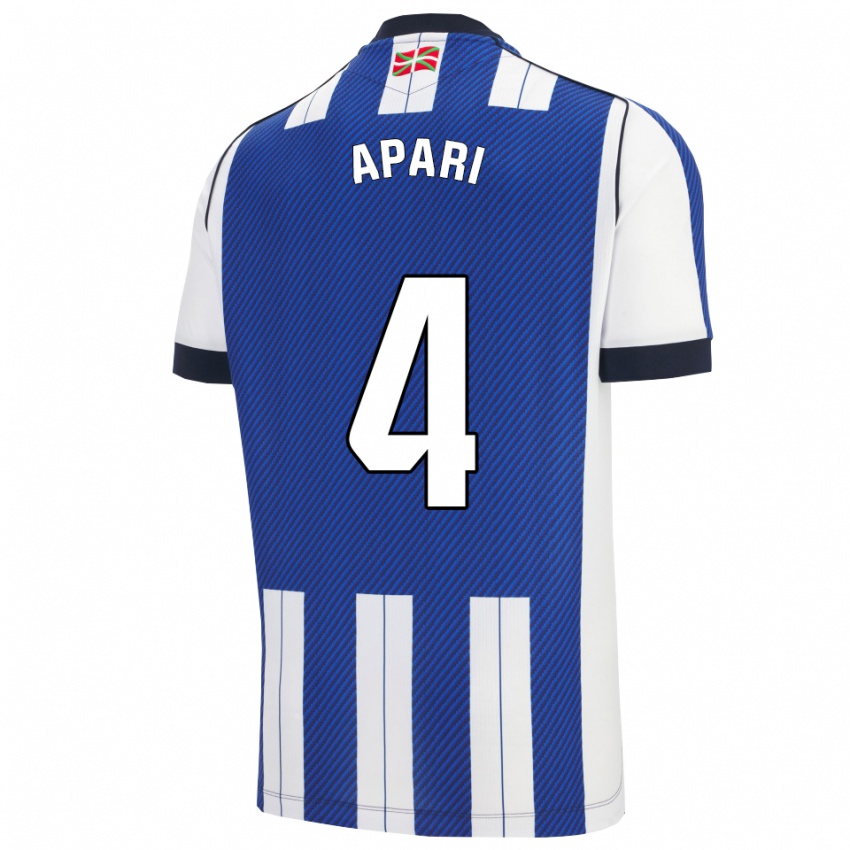 גברים תשוקה אפאריסיו ג'אולר #4 כחול לבן ג'רזי ביתית 2025/26 חולצה קצרה