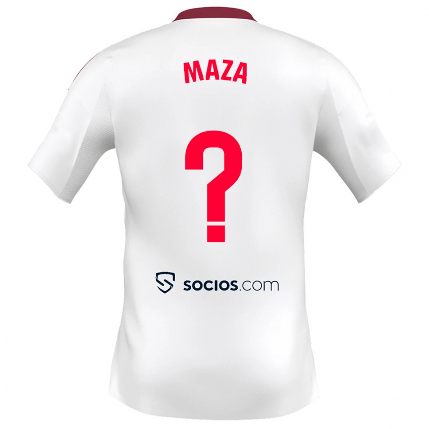גברים מנואל מאזה #0 לבן אדום ג'רזי ביתית 2025/26 חולצה קצרה