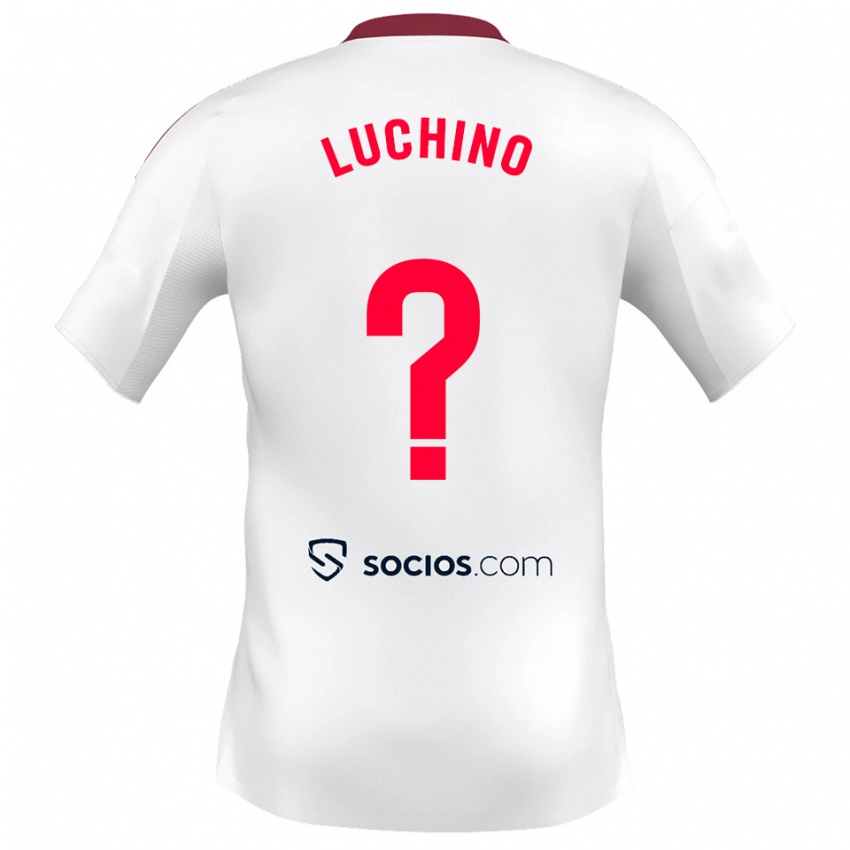 גברים לורנצו לוצ'ינו #0 לבן אדום ג'רזי ביתית 2025/26 חולצה קצרה