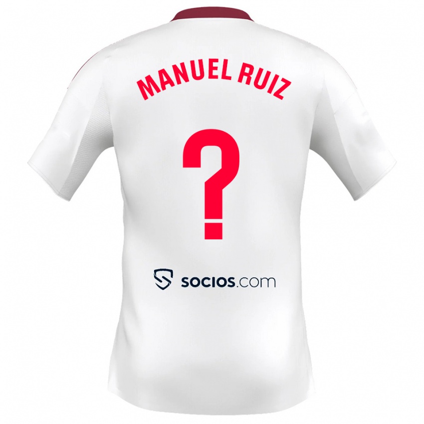 גברים חוסה מנואל רואיס רייס #0 לבן אדום ג'רזי ביתית 2025/26 חולצה קצרה