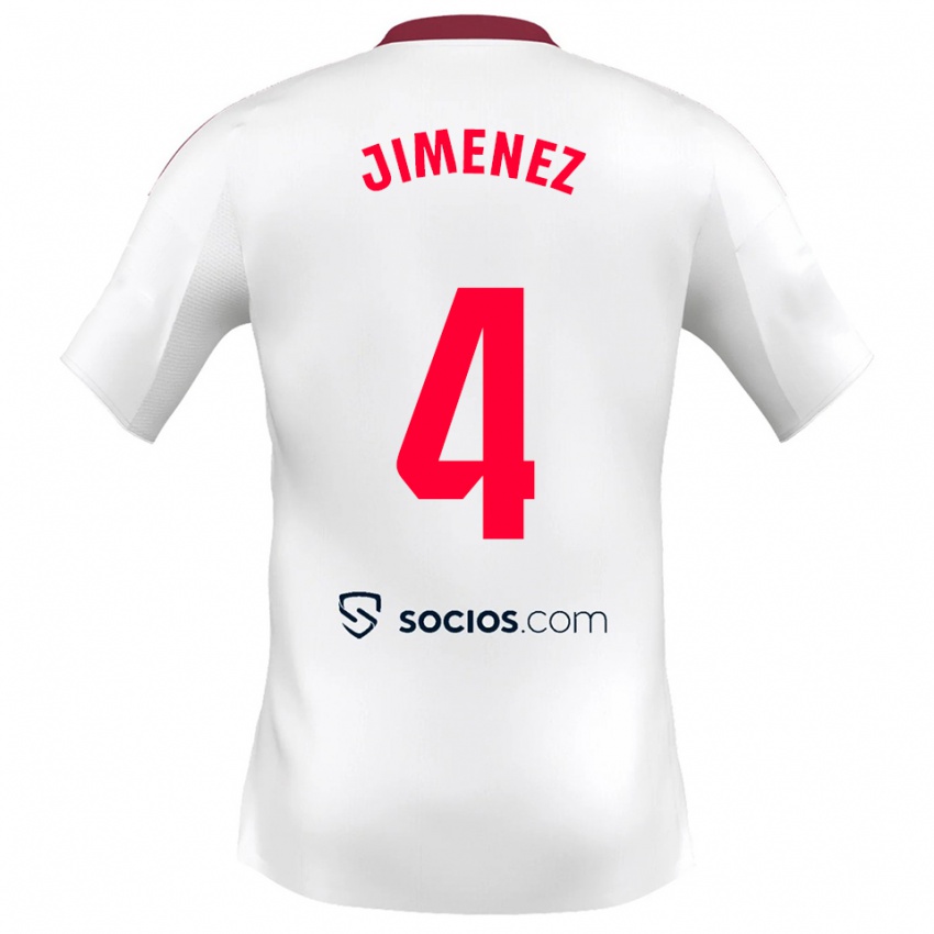 גברים דייגו חימנס #4 לבן אדום ג'רזי ביתית 2025/26 חולצה קצרה