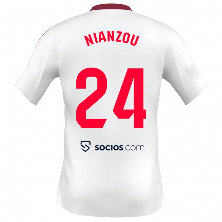 גברים ניאנזו קואסי #24 לבן אדום ג'רזי ביתית 2025/26 חולצה קצרה