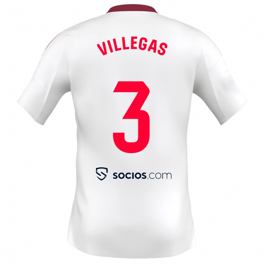 גברים חואנצ'ו וילגס #3 לבן אדום ג'רזי ביתית 2025/26 חולצה קצרה