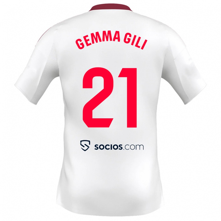 גברים ג׳מה גילי #21 לבן אדום ג'רזי ביתית 2025/26 חולצה קצרה