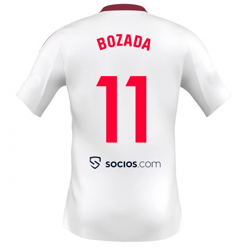 גברים חוסה אנטוניו בוזדה #11 לבן אדום ג'רזי ביתית 2025/26 חולצה קצרה