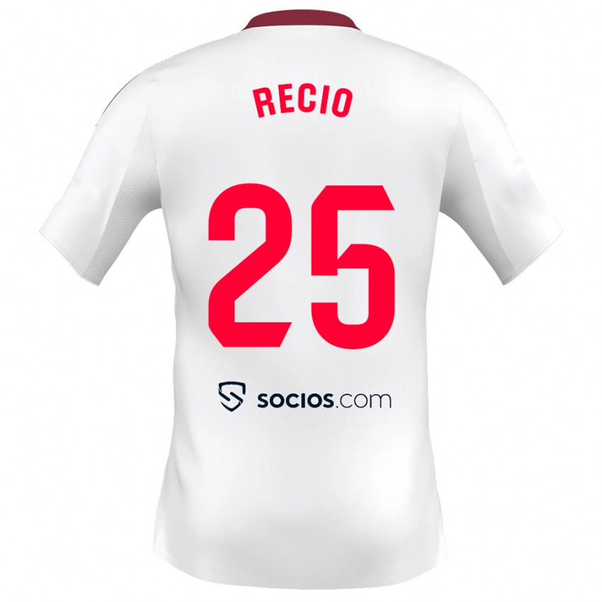 גברים סרג'יו רסיו #25 לבן אדום ג'רזי ביתית 2025/26 חולצה קצרה