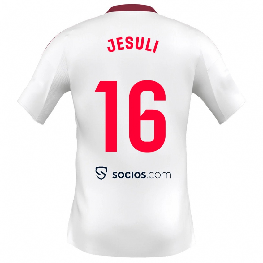 גברים האם הם #16 לבן אדום ג'רזי ביתית 2025/26 חולצה קצרה