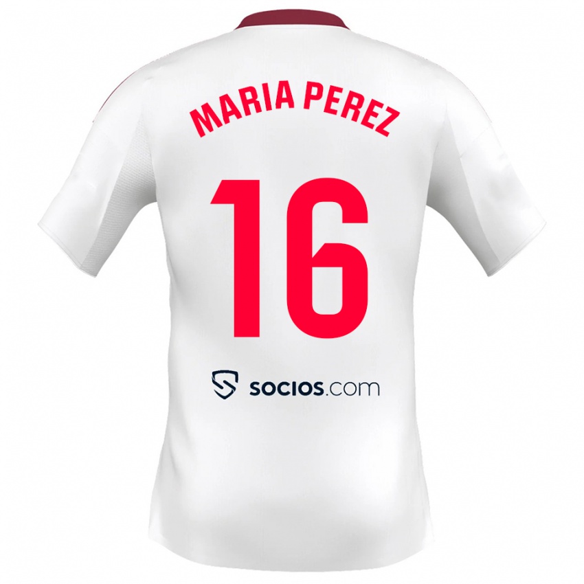 גברים מריה פרס #16 לבן אדום ג'רזי ביתית 2025/26 חולצה קצרה