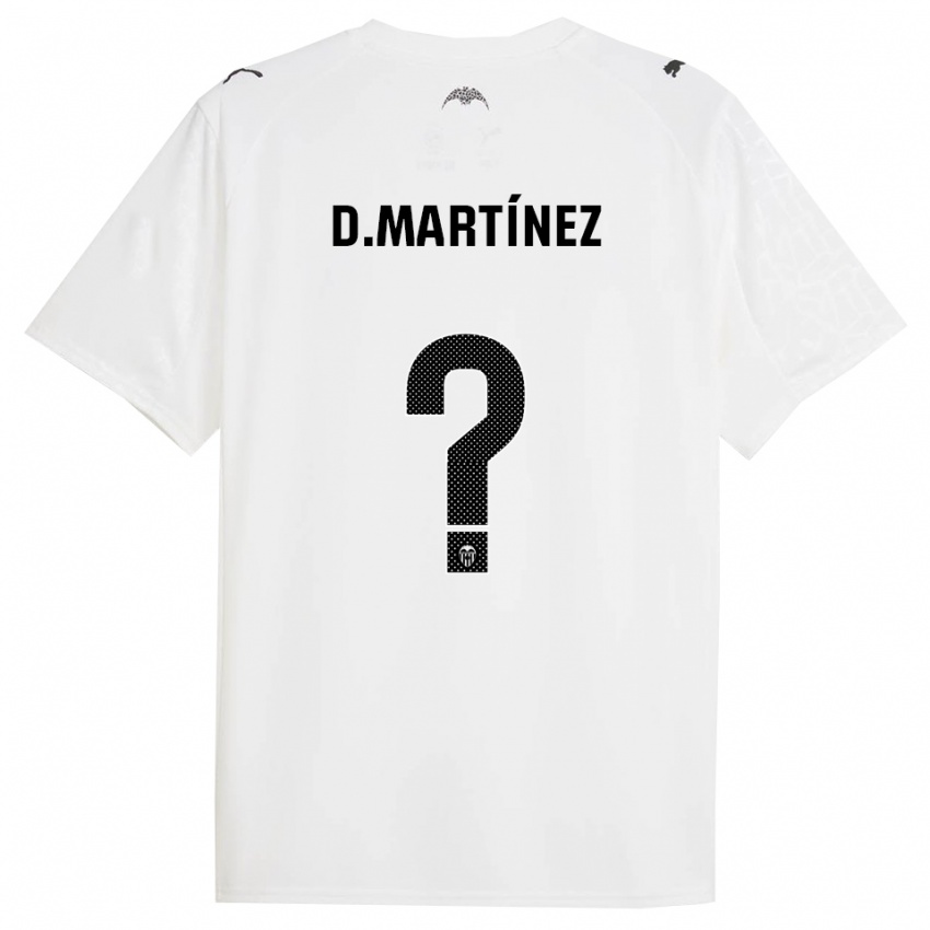 גברים David Martínez #0 לבן שחור ג'רזי ביתית 2025/26 חולצה קצרה