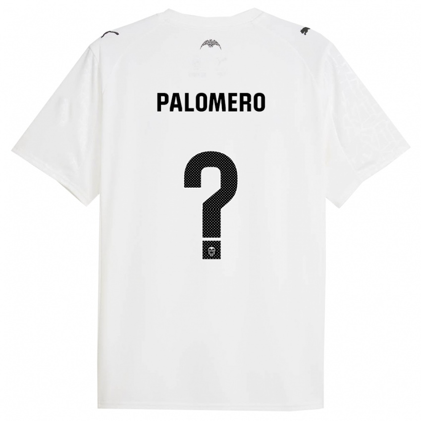 גברים Marc Palomero #0 לבן שחור ג'רזי ביתית 2025/26 חולצה קצרה