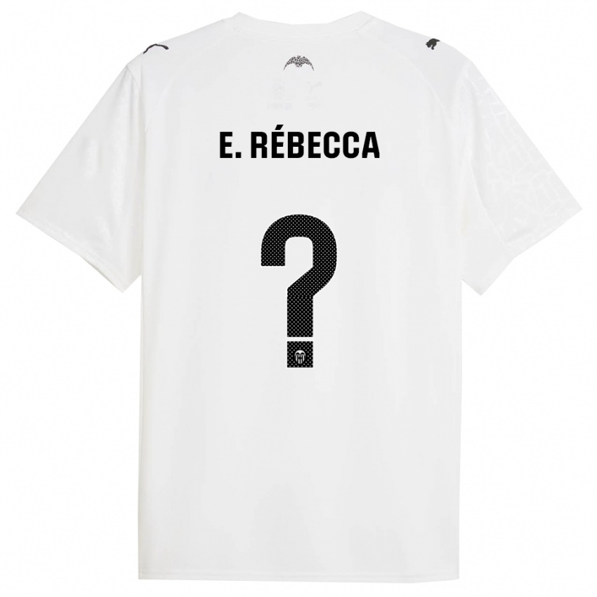 גברים Amon Rébecca Grâce Elloh #0 לבן שחור ג'רזי ביתית 2025/26 חולצה קצרה