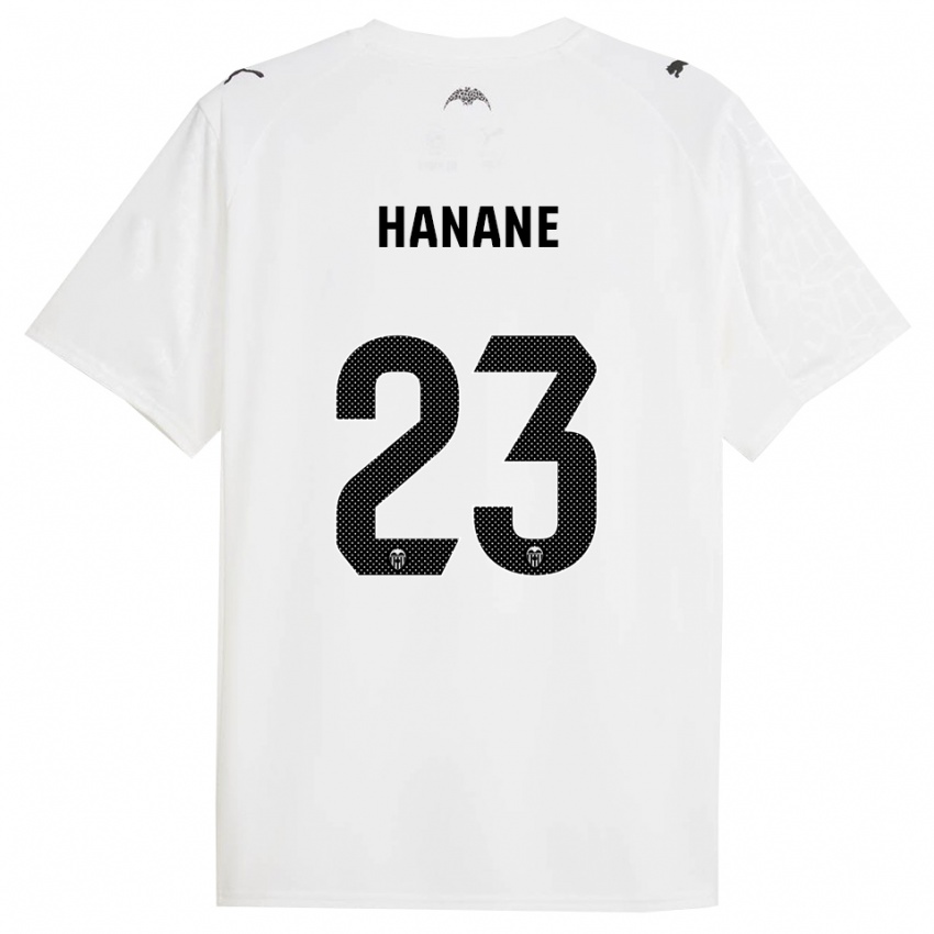 גברים חנאן איית אל חאג' #23 לבן שחור ג'רזי ביתית 2025/26 חולצה קצרה