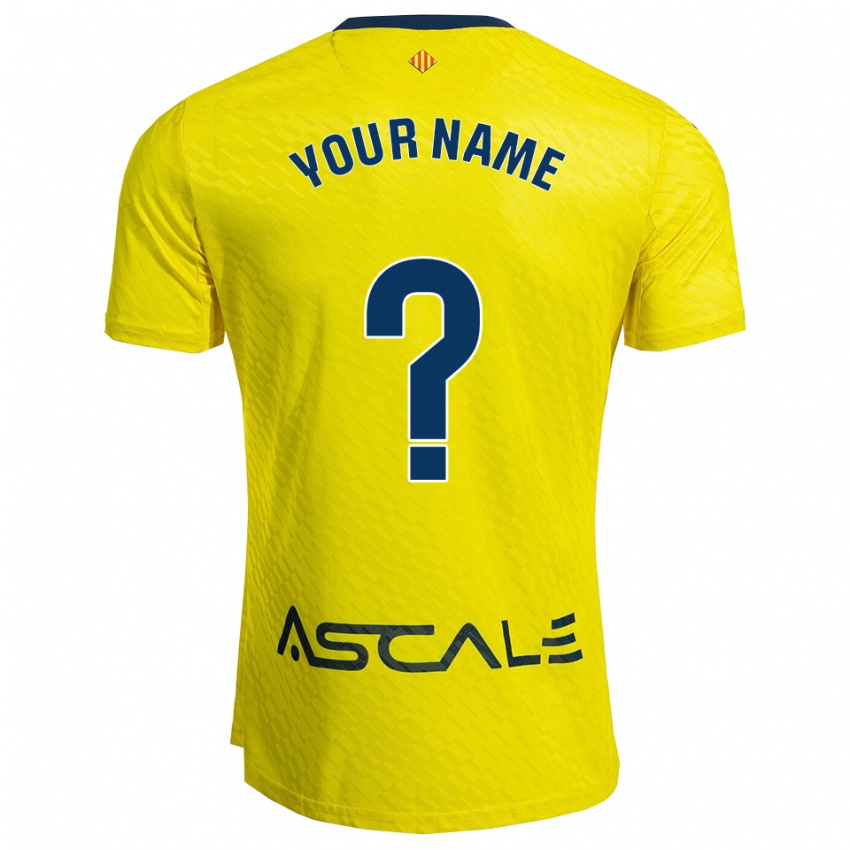 גברים השם שלך #0 צהוב נייבי ג'רזי ביתית 2025/26 חולצה קצרה