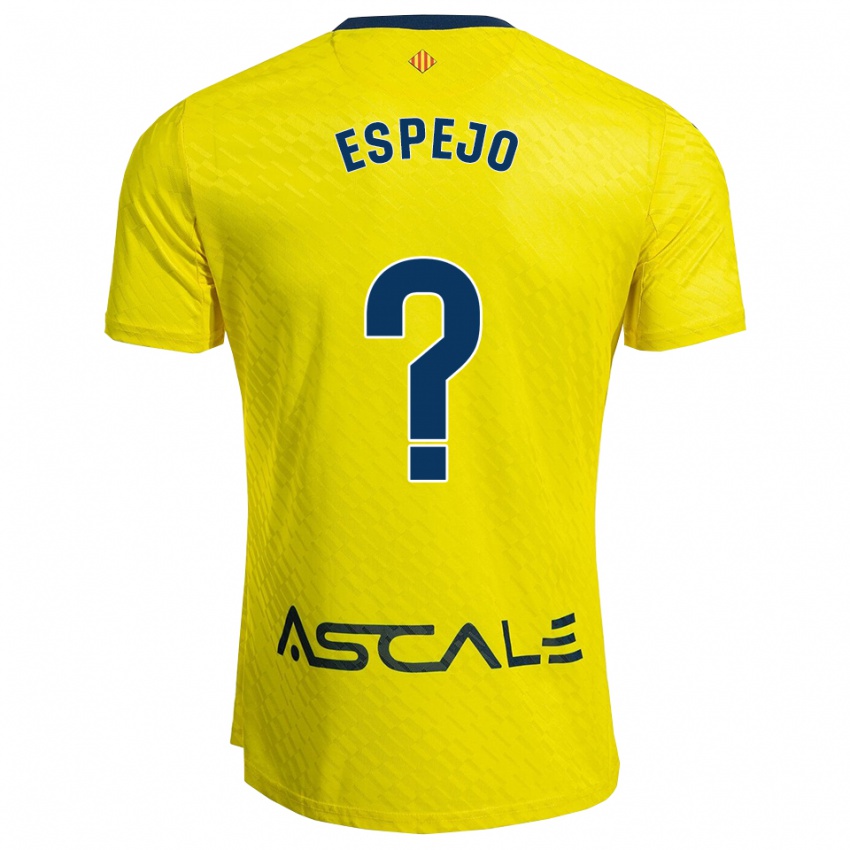 גברים Jesús Espejo #0 צהוב נייבי ג'רזי ביתית 2025/26 חולצה קצרה