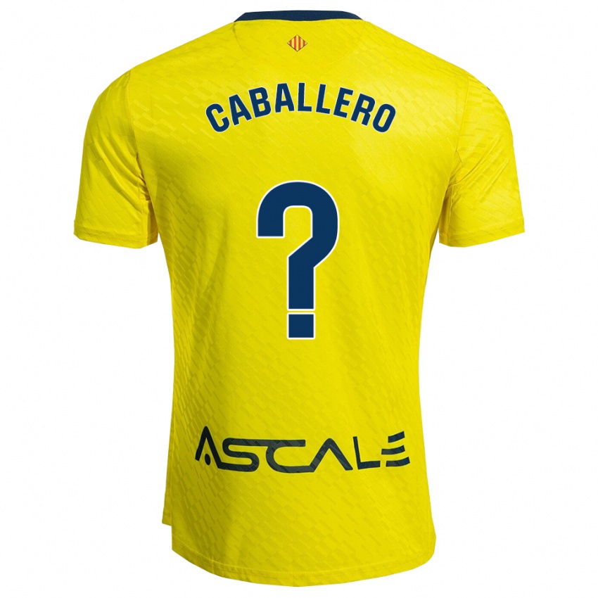 גברים Jesús Caballero #0 צהוב נייבי ג'רזי ביתית 2025/26 חולצה קצרה