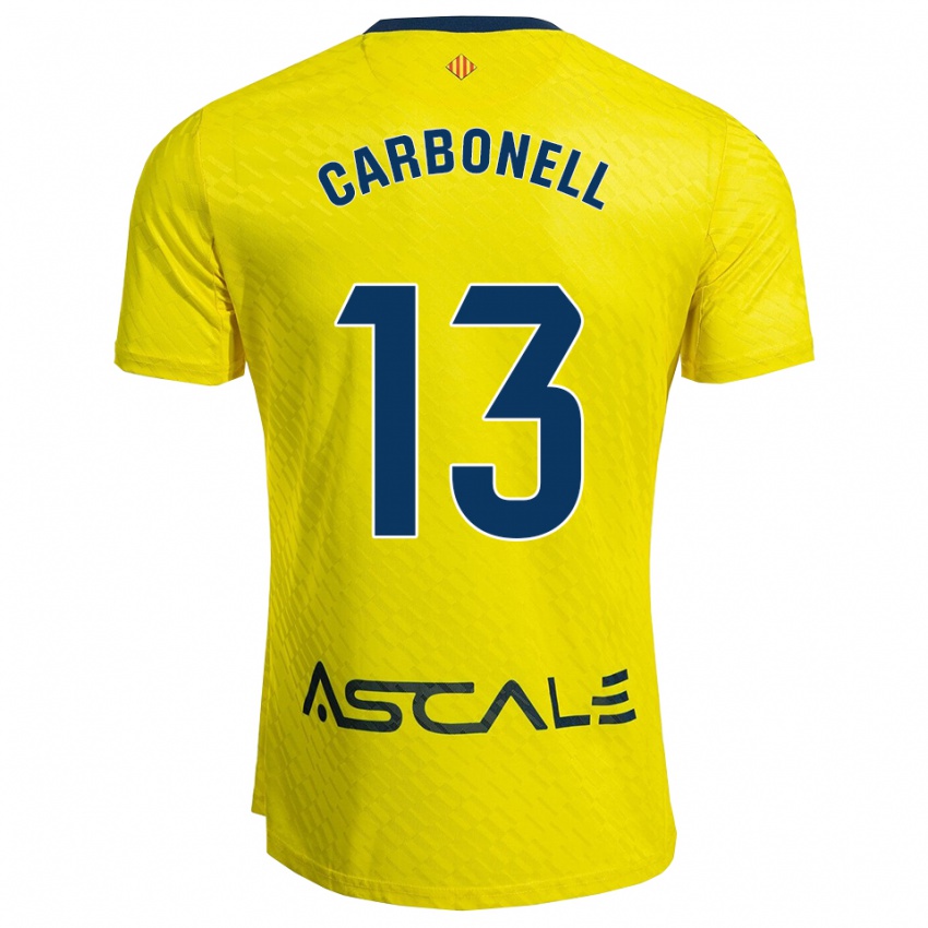 גברים Carmen Carbonell #13 צהוב נייבי ג'רזי ביתית 2025/26 חולצה קצרה