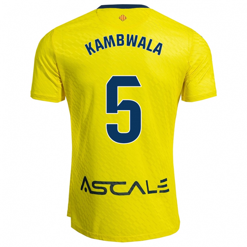 גברים ווילי קמבוואלה #5 צהוב נייבי ג'רזי ביתית 2025/26 חולצה קצרה