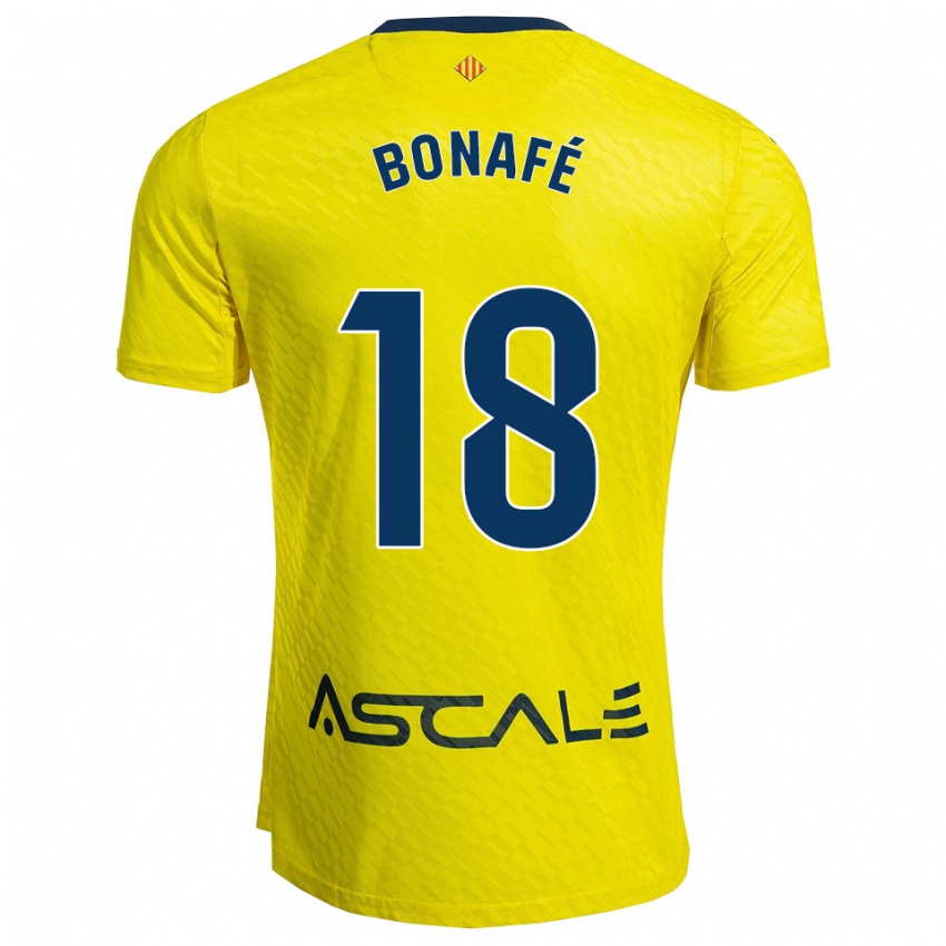 גברים César Bonafé #18 צהוב נייבי ג'רזי ביתית 2025/26 חולצה קצרה