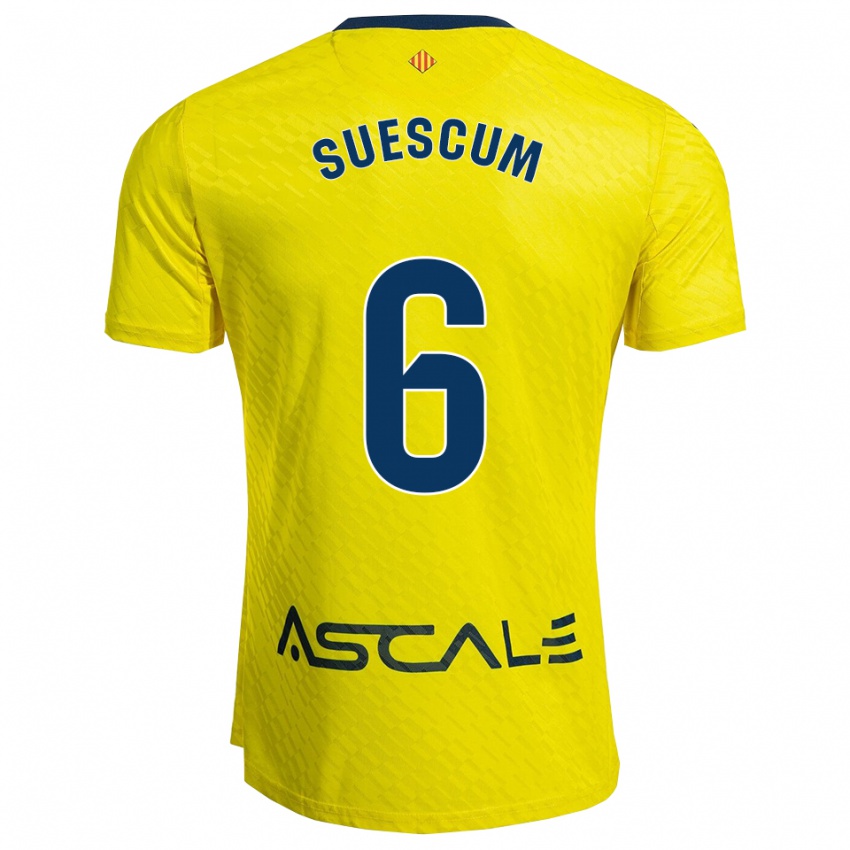 גברים Hugo Suescum #6 צהוב נייבי ג'רזי ביתית 2025/26 חולצה קצרה