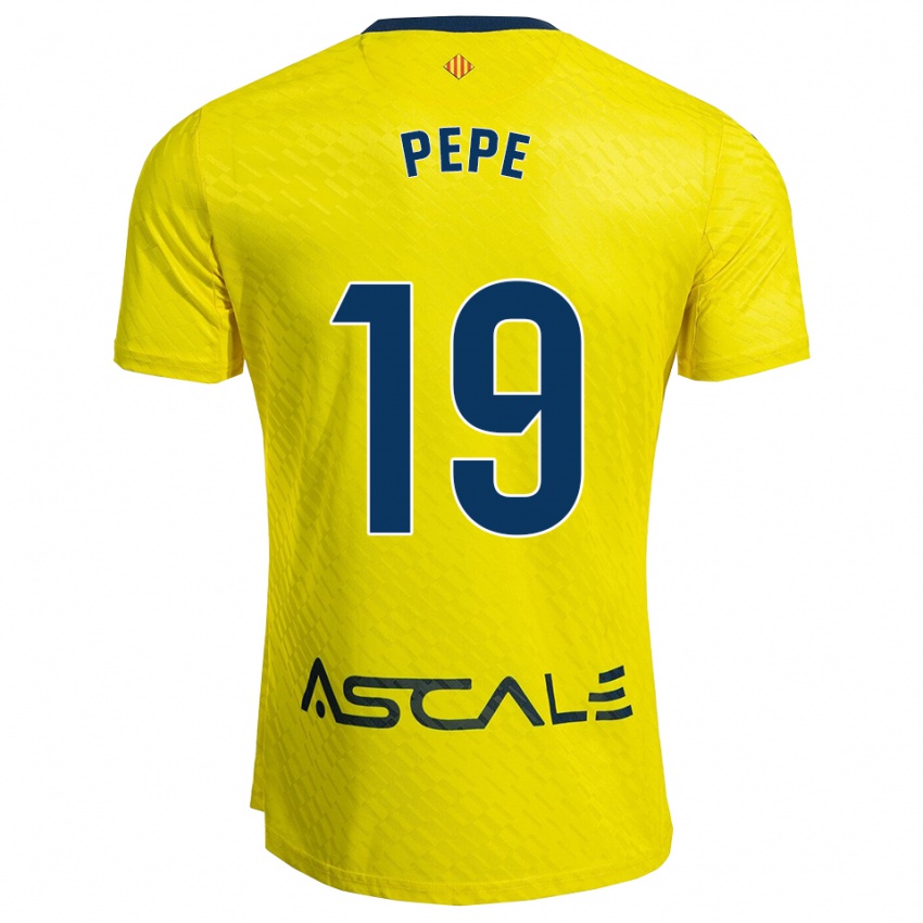 גברים ניקולס פפה #19 צהוב נייבי ג'רזי ביתית 2025/26 חולצה קצרה