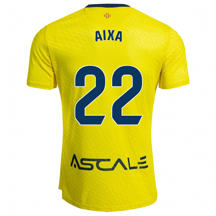 גברים עאישה סלבדור גרסיה #22 צהוב נייבי ג'רזי ביתית 2025/26 חולצה קצרה