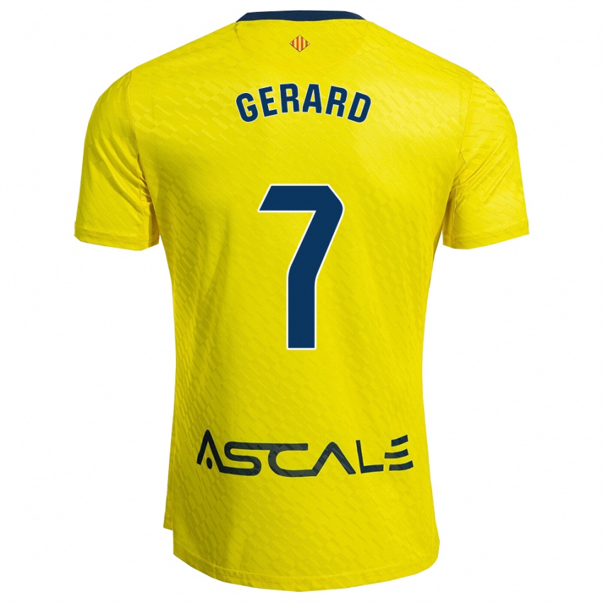 גברים ג'רארד מורנו #7 צהוב נייבי ג'רזי ביתית 2025/26 חולצה קצרה