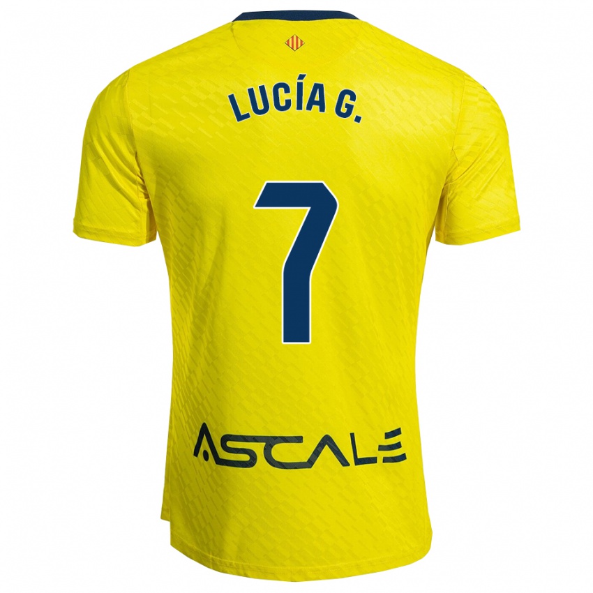 גברים Lucía Gómez #7 צהוב נייבי ג'רזי ביתית 2025/26 חולצה קצרה