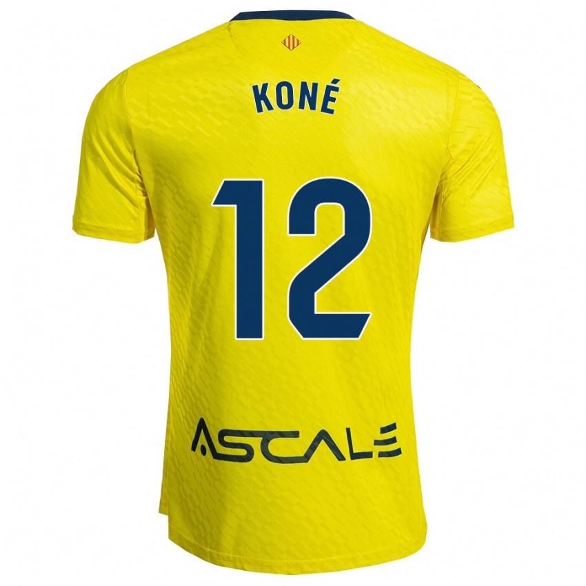 גברים Ayouba Koné #12 צהוב נייבי ג'רזי ביתית 2025/26 חולצה קצרה