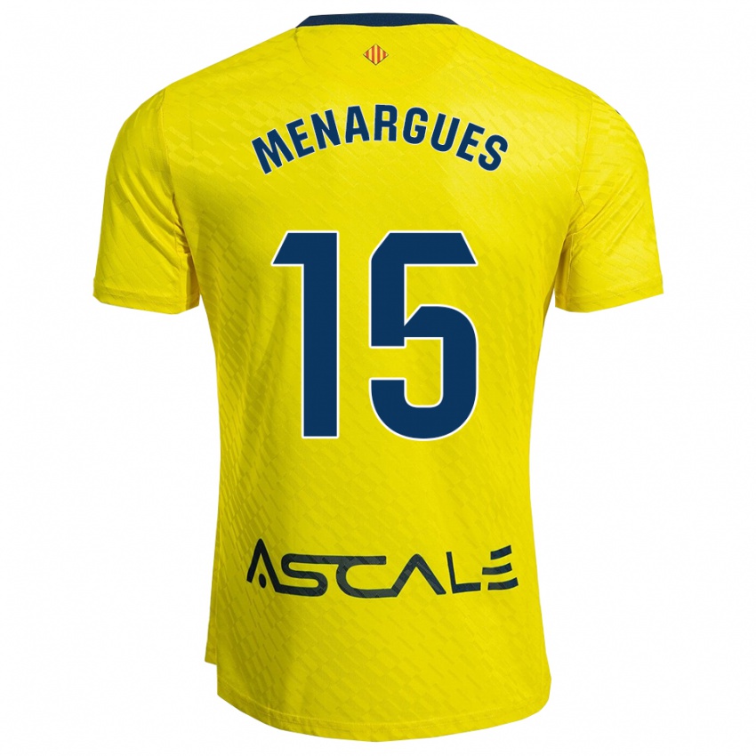 גברים חוסדה מנארגס #15 צהוב נייבי ג'רזי ביתית 2025/26 חולצה קצרה