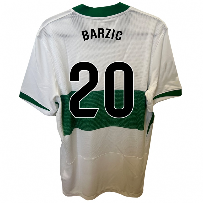 גברים Matia Barzic #20 לבן ירוק ג'רזי ביתית 2025/26 חולצה קצרה