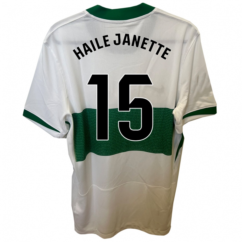 גברים Haile Janette Pereira Richards #15 לבן ירוק ג'רזי ביתית 2025/26 חולצה קצרה