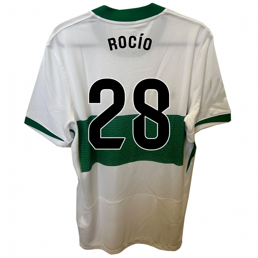 גברים Rocío Rodríguez Jiménez #28 לבן ירוק ג'רזי ביתית 2025/26 חולצה קצרה