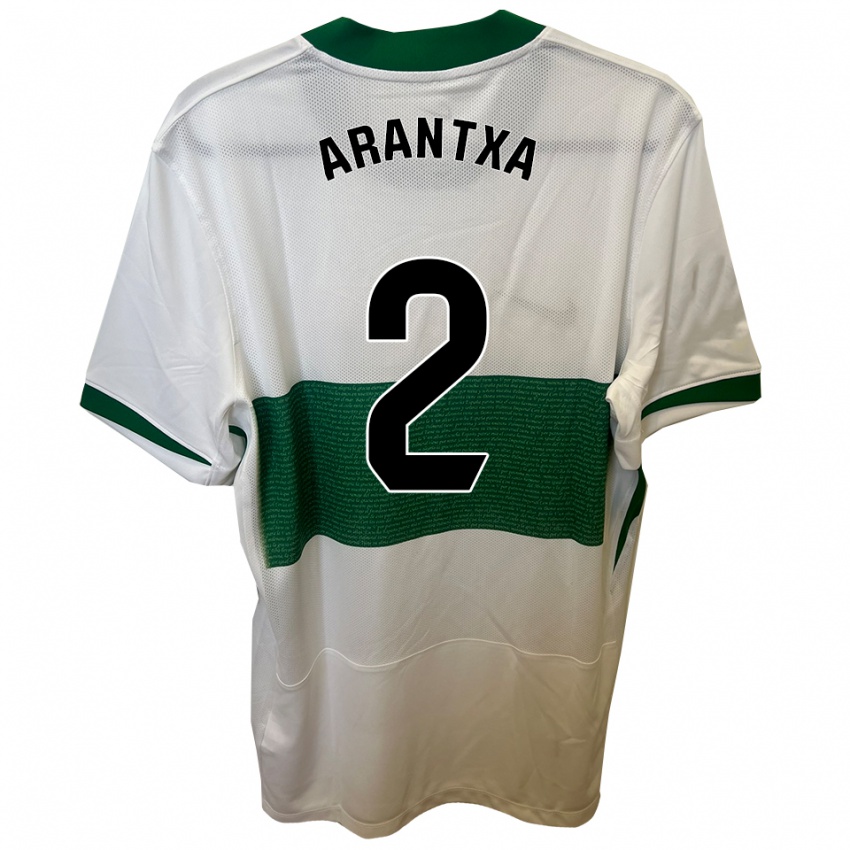 גברים Arantxa Perez Ochando #2 לבן ירוק ג'רזי ביתית 2025/26 חולצה קצרה
