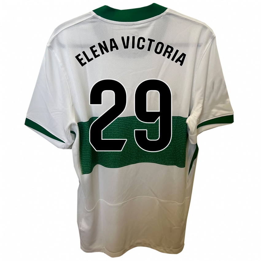 גברים Elena Victoria Mas Berna #29 לבן ירוק ג'רזי ביתית 2025/26 חולצה קצרה