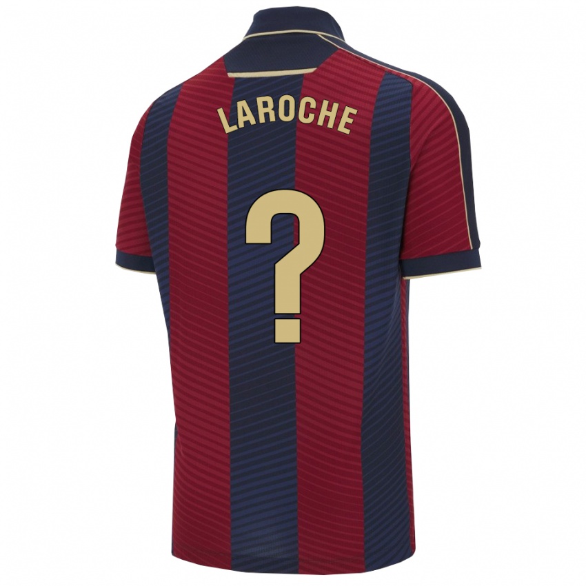 גברים Xavier Laroche #0 אדום נייבי ג'רזי ביתית 2025/26 חולצה קצרה