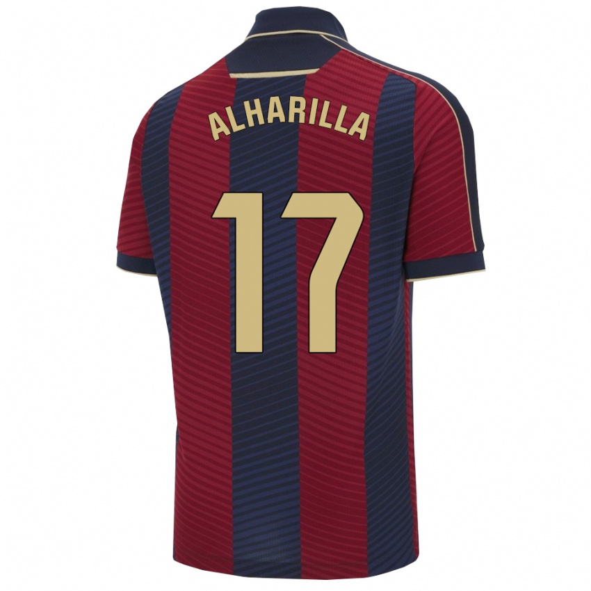 גברים María Alharilla #17 אדום נייבי ג'רזי ביתית 2025/26 חולצה קצרה