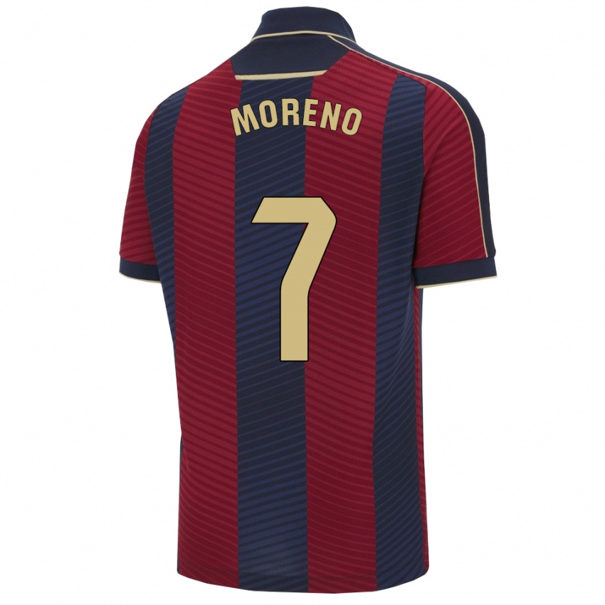 גברים Álvaro Moreno #7 אדום נייבי ג'רזי ביתית 2025/26 חולצה קצרה