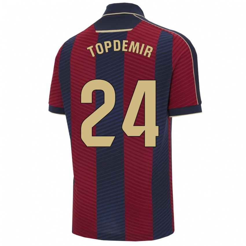 גברים Karan Topdemir #24 אדום נייבי ג'רזי ביתית 2025/26 חולצה קצרה