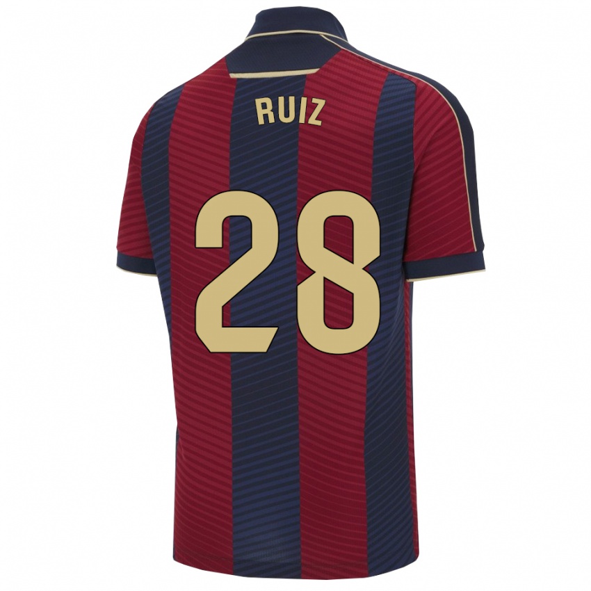 גברים Joan Ruiz #28 אדום נייבי ג'רזי ביתית 2025/26 חולצה קצרה