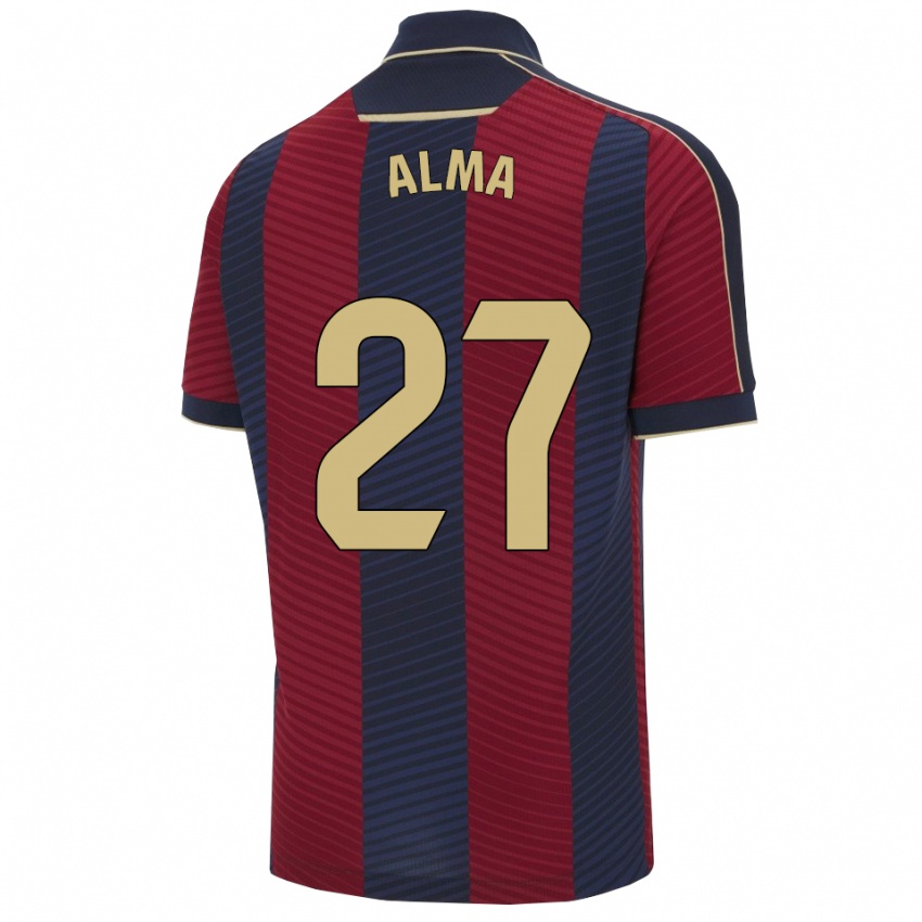 גברים Alma Velasco #27 אדום נייבי ג'רזי ביתית 2025/26 חולצה קצרה