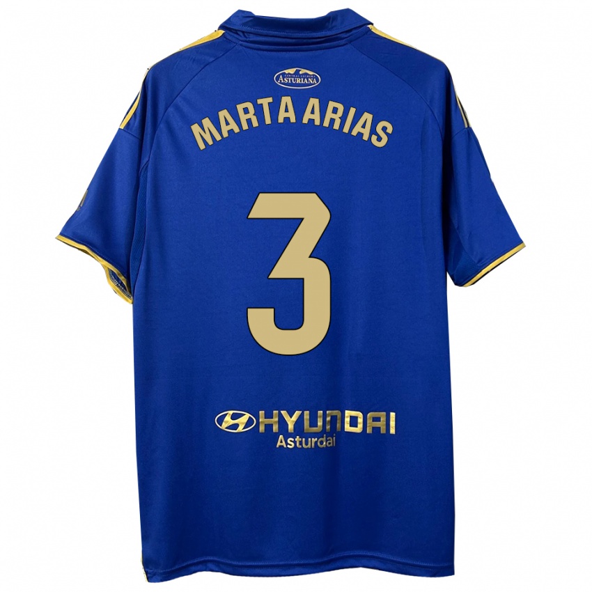 גברים Marta Arias #3 כחול זהב ג'רזי ביתית 2025/26 חולצה קצרה