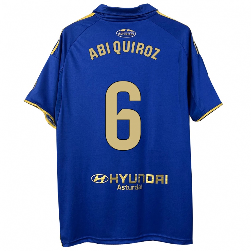 גברים Abi Quiroz #6 כחול זהב ג'רזי ביתית 2025/26 חולצה קצרה