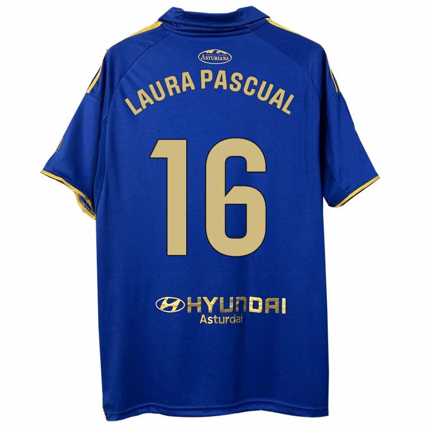 גברים Laura Pascual #16 כחול זהב ג'רזי ביתית 2025/26 חולצה קצרה