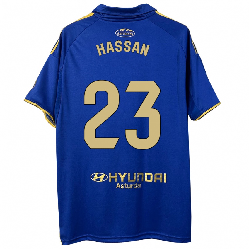 גברים Haissem Hassan #23 כחול זהב ג'רזי ביתית 2025/26 חולצה קצרה