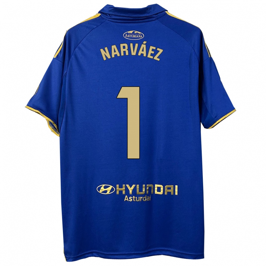 גברים Miguel Narváez #1 כחול זהב ג'רזי ביתית 2025/26 חולצה קצרה