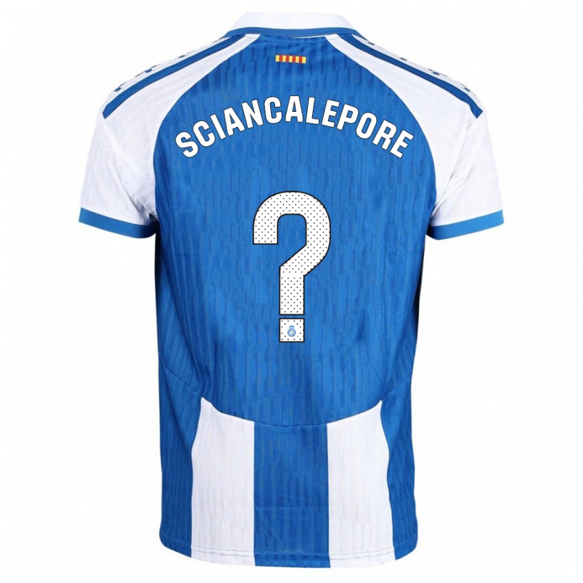גברים Mateo Sciancalepore #0 כחול לבן ג'רזי ביתית 2025/26 חולצה קצרה