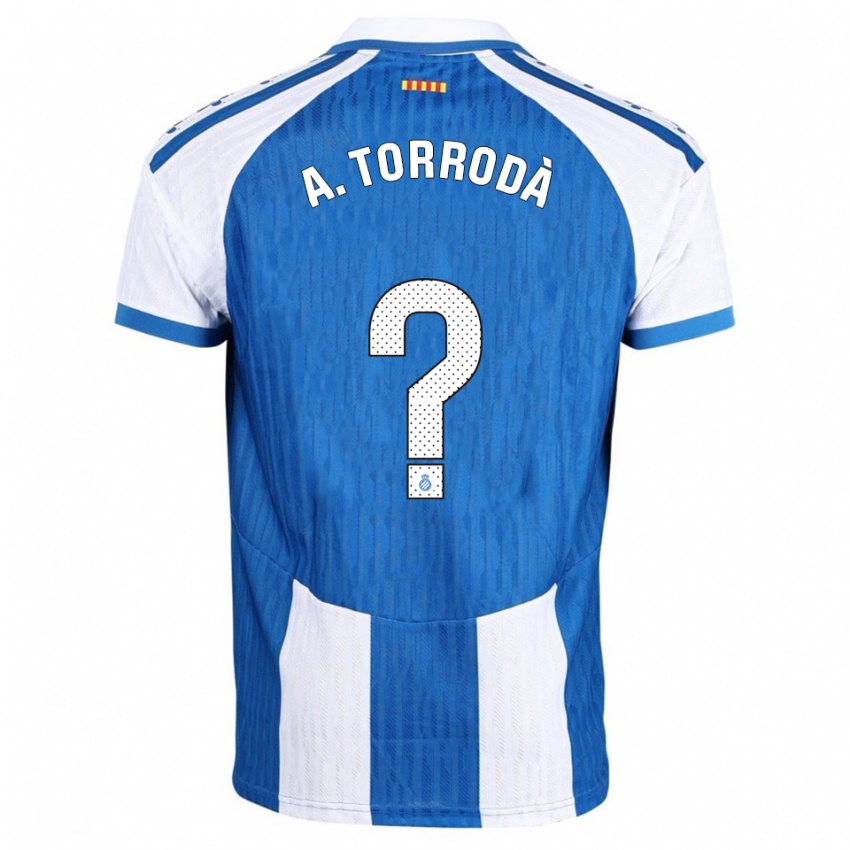 גברים Anna Torrodà Ricard #0 כחול לבן ג'רזי ביתית 2025/26 חולצה קצרה