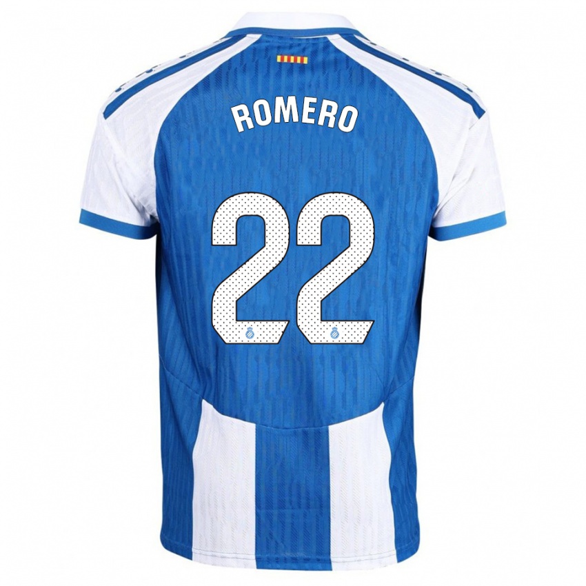 גברים Carlos Romero #22 כחול לבן ג'רזי ביתית 2025/26 חולצה קצרה