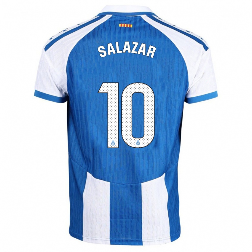 גברים Leo Salazar #10 כחול לבן ג'רזי ביתית 2025/26 חולצה קצרה