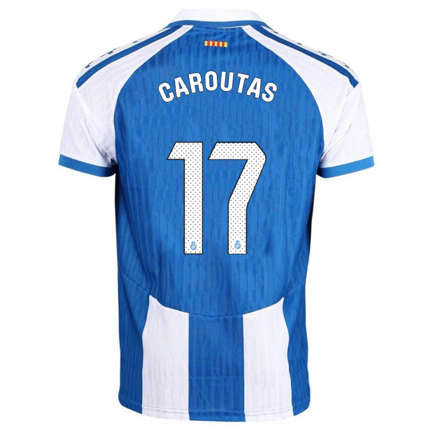גברים Tim Caroutas #17 כחול לבן ג'רזי ביתית 2025/26 חולצה קצרה